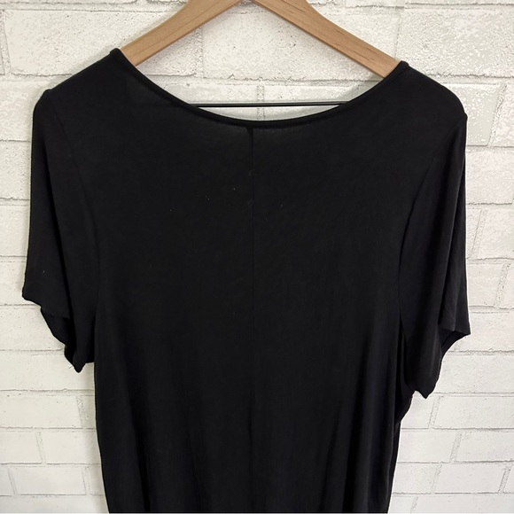 LANE BRYANT Black Short Sleeve Fitted Tunic Tee - Picture 7 of 9
